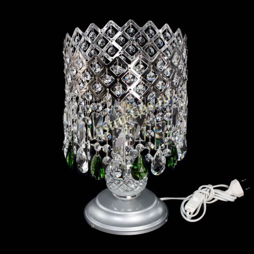 Настольная лампа Корона №1 зеленая в Новокузнецке Гусь Хрустальный