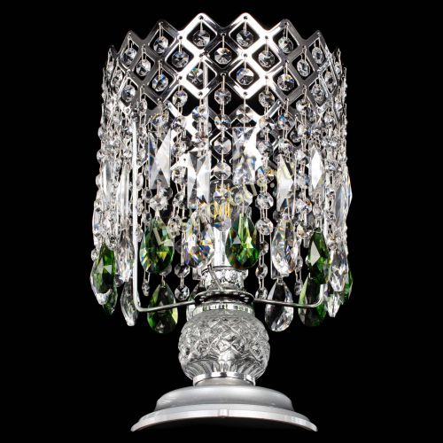 Настольная лампа Корона №1 зеленая в Новокузнецке Гусь Хрустальный