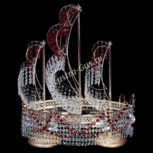 Настольная лампа Корвет № 2 Венеция красный в Новокузнецке Гусь Хрустальный