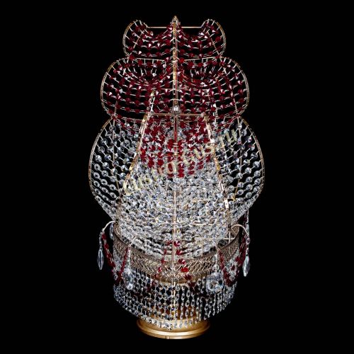 Настольная лампа Корвет № 2 Венеция красный в Новокузнецке Гусь Хрустальный