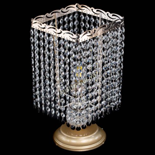 Настольная лампа Квадрат оптикон №1 черная в Новокузнецке Гусь Хрустальный