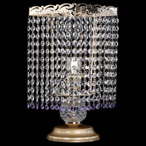 Настольная лампа Квадрат оптикон №1 фиолетовая в Новокузнецке Гусь Хрустальный