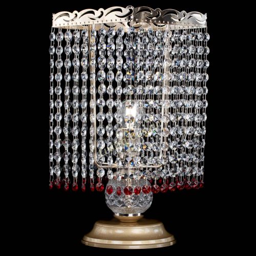 Настольная лампа Квадрат оптикон №1 красная в Новокузнецке Гусь Хрустальный