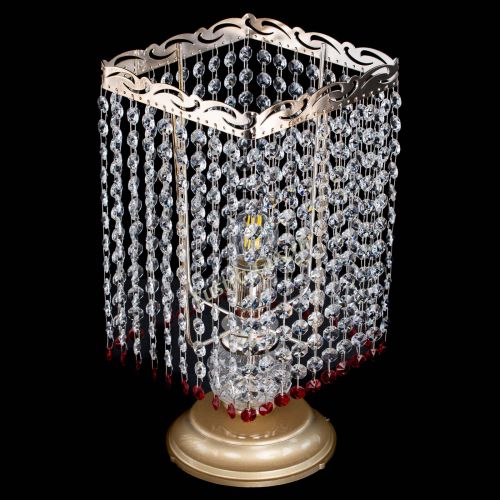 Настольная лампа Квадрат оптикон №1 красная в Новокузнецке Гусь Хрустальный