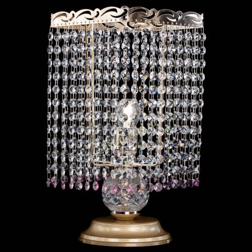 Настольная лампа Квадрат оптикон №1 розовая в Новокузнецке Гусь Хрустальный