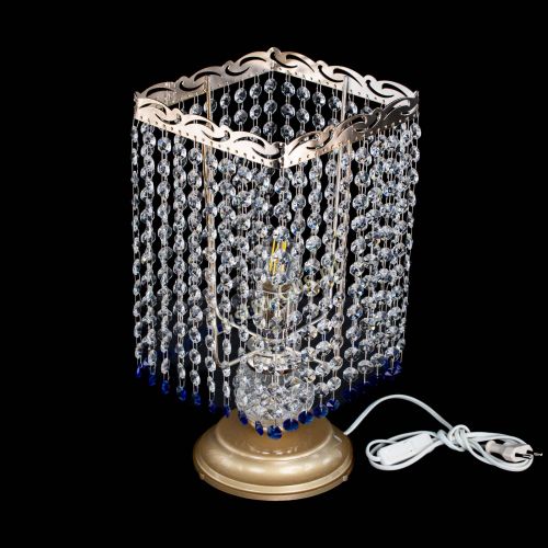 Настольная лампа Квадрат оптикон №1 синяя в Новокузнецке Гусь Хрустальный