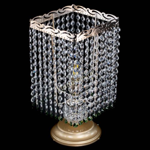 Настольная лампа Квадрат оптикон №1 зеленая в Новокузнецке Гусь Хрустальный