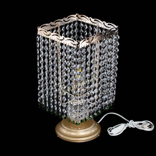 Настольная лампа Квадрат оптикон №1 зеленая в Новокузнецке Гусь Хрустальный