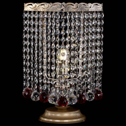 Настольная лампа Квадрат шар красная в Новокузнецке Гусь Хрустальный