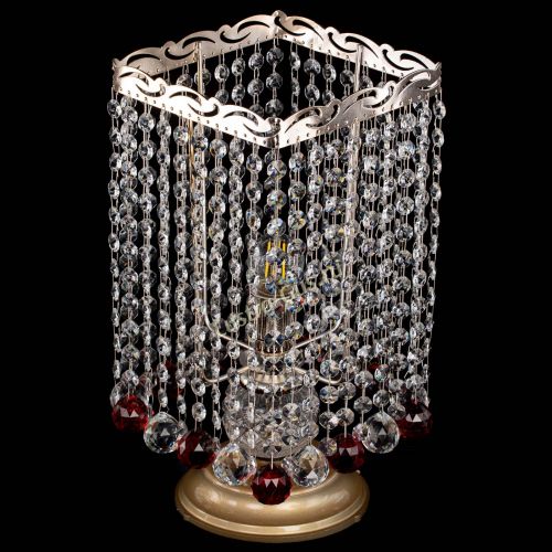 Настольная лампа Квадрат шар красная в Новокузнецке Гусь Хрустальный