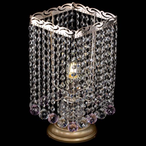 Настольная лампа Квадрат шар розовая в Новокузнецке Гусь Хрустальный