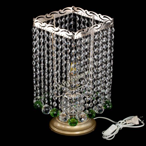 Настольная лампа Квадрат шар зеленая в Новокузнецке Гусь Хрустальный