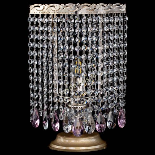 Настольная лампа Квадрат журавлик розовая в Новокузнецке Гусь Хрустальный