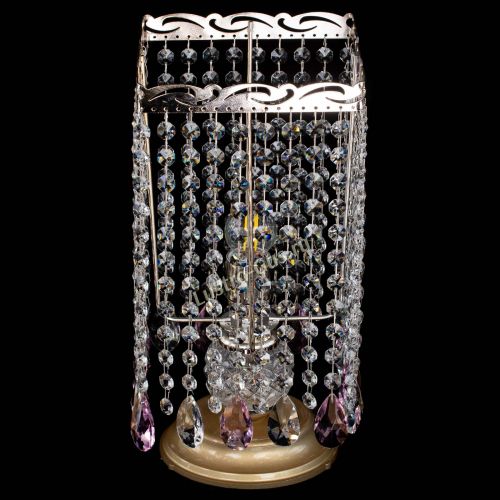 Настольная лампа Квадрат журавлик розовая в Новокузнецке Гусь Хрустальный