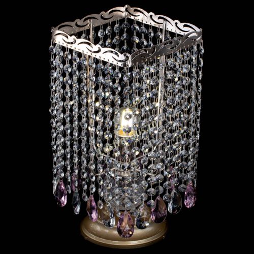 Настольная лампа Квадрат журавлик розовая в Новокузнецке Гусь Хрустальный