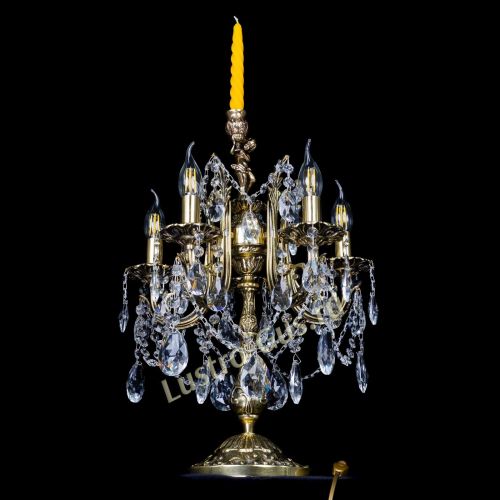 Бронзовая настольная лампа Луиза №5/2 журавлик в Новокузнецке Гусь Хрустальный