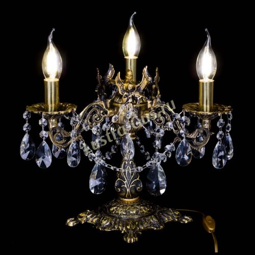 Бронзовая настольная лампа Муза №3 лучик в Новокузнецке Гусь Хрустальный