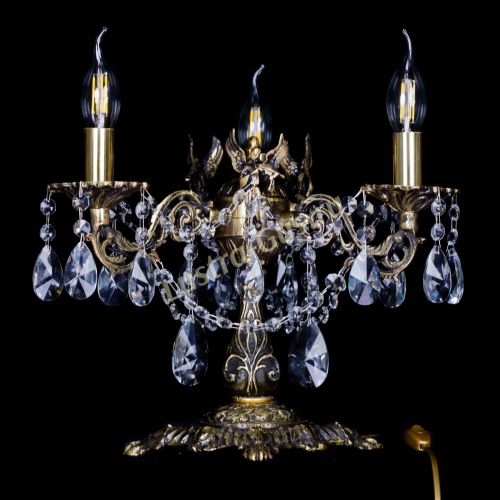 Бронзовая настольная лампа Муза №3 лучик в Новокузнецке Гусь Хрустальный