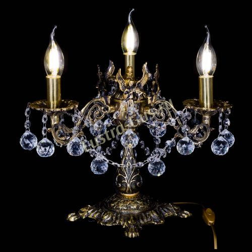 Бронзовая настольная лампа Муза №3 шар в Новокузнецке Гусь Хрустальный