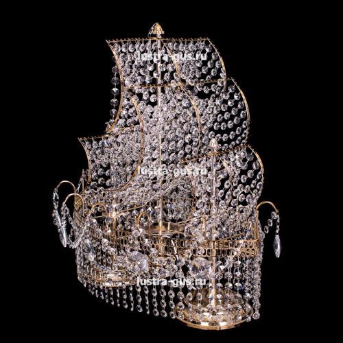 Настольная лампа Корвет №1 - 2 лампы цветная в Новокузнецке Гусь Хрустальный