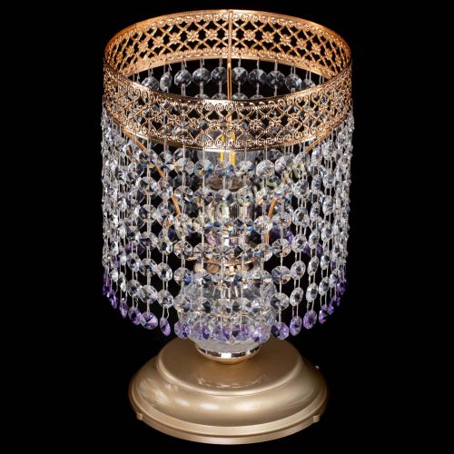 Настольная лампа Венеция №1 мини фиолетовая в Новокузнецке Гусь Хрустальный