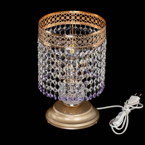 Настольная лампа Венеция №1 мини фиолетовая в Новокузнецке Гусь Хрустальный