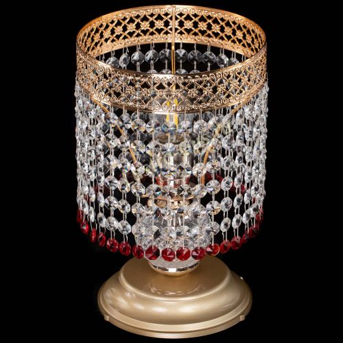Настольная лампа Венеция №1 мини красная в Новокузнецке Гусь Хрустальный