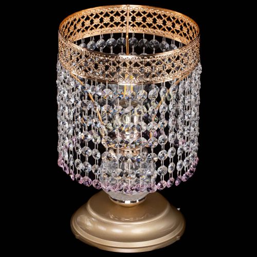 Настольная лампа Венеция №1 мини розовая в Новокузнецке Гусь Хрустальный