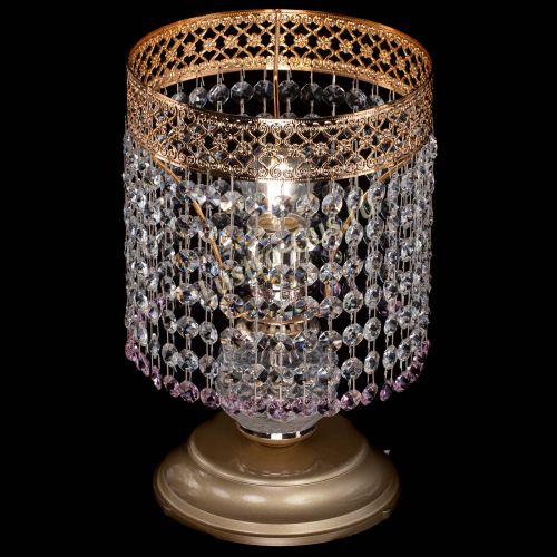 Настольная лампа Венеция №1 мини розовая в Новокузнецке Гусь Хрустальный