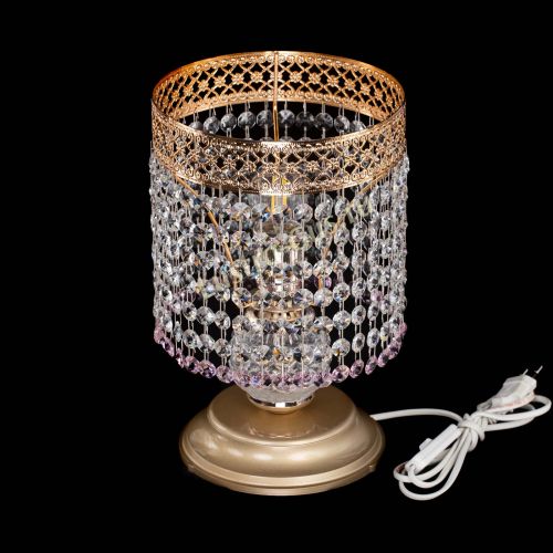Настольная лампа Венеция №1 мини розовая в Новокузнецке Гусь Хрустальный