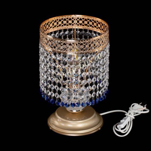 Настольная лампа Венеция №1 мини синяя в Новокузнецке Гусь Хрустальный