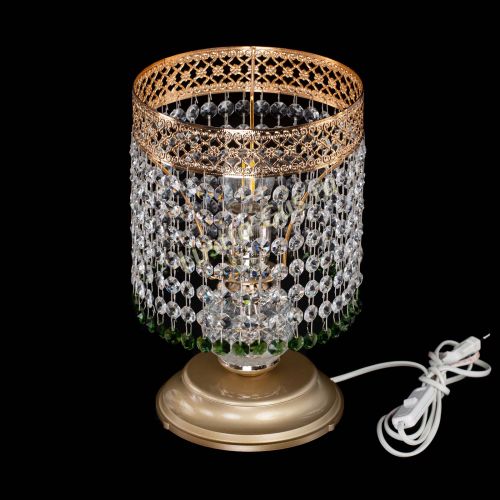 Настольная лампа Венеция №1 мини зеленая в Новокузнецке Гусь Хрустальный