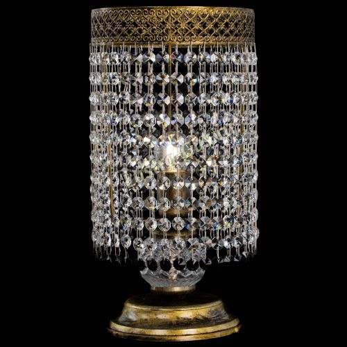 Настольная лампа Венеция оптикон №1 бронза черная в Новокузнецке Гусь Хрустальный