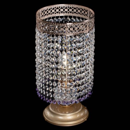 Настольная лампа Венеция оптикон №1 фиолетовая в Новокузнецке Гусь Хрустальный