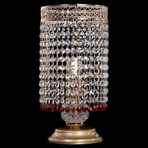 Настольная лампа Венеция оптикон №1 красная в Новокузнецке Гусь Хрустальный