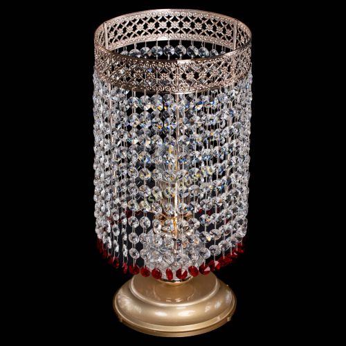 Настольная лампа Венеция оптикон №1 красная в Новокузнецке Гусь Хрустальный