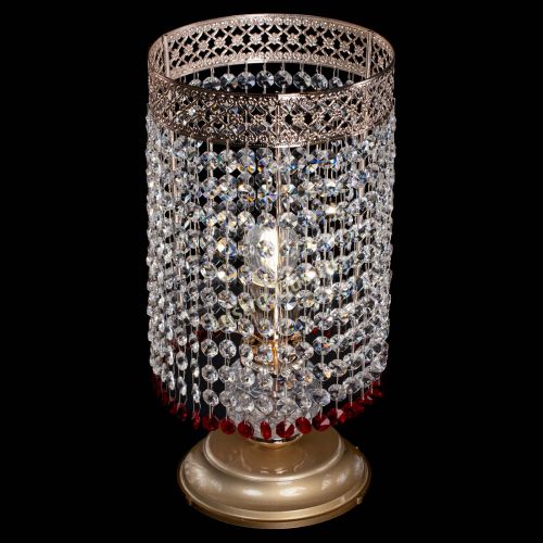 Настольная лампа Венеция оптикон №1 красная в Новокузнецке Гусь Хрустальный