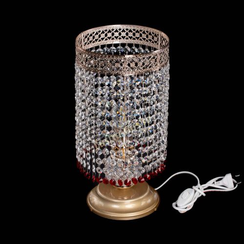 Настольная лампа Венеция оптикон №1 красная в Новокузнецке Гусь Хрустальный