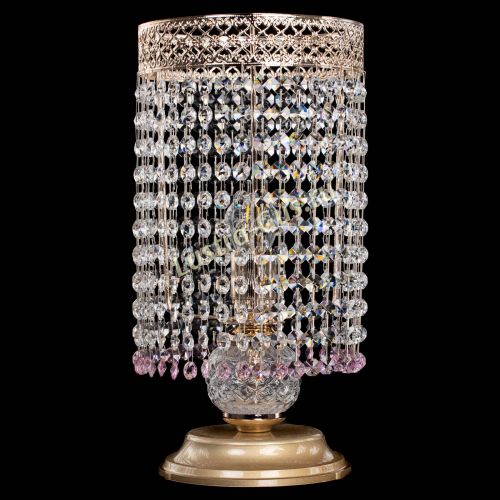 Настольная лампа Венеция оптикон №1 розовая в Новокузнецке Гусь Хрустальный