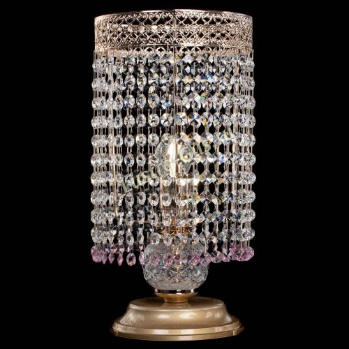 Настольная лампа Венеция оптикон №1 розовая в Новокузнецке Гусь Хрустальный