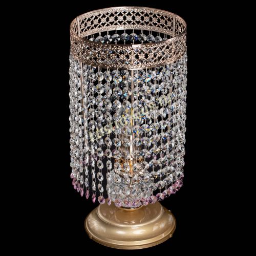 Настольная лампа Венеция оптикон №1 розовая в Новокузнецке Гусь Хрустальный