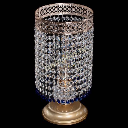 Настольная лампа Венеция оптикон №1 синяя в Новокузнецке Гусь Хрустальный