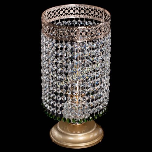 Настольная лампа Венеция оптикон №1 зеленая в Новокузнецке Гусь Хрустальный