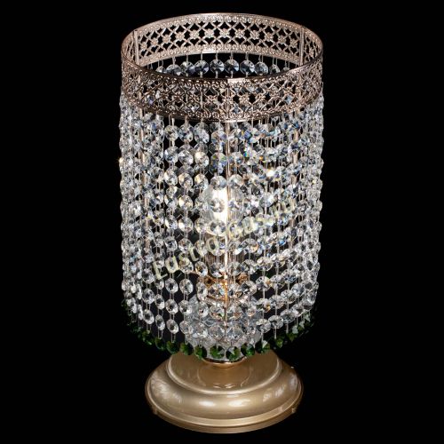 Настольная лампа Венеция оптикон №1 зеленая в Новокузнецке Гусь Хрустальный