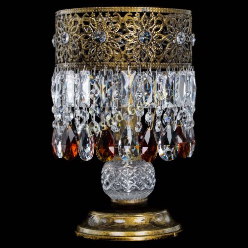 Настольная лампа Восток с пластинками под бронзу Чайная в Новокузнецке Гусь Хрустальный