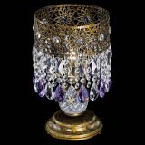 Настольная лампа Восток с пластинками под бронзу Фиолетовая в Новокузнецке Настольная лампа Восток с пластинками под бронзу Фиолетовая в Новокузнецке