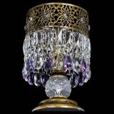 Настольная лампа Восток с пластинками под бронзу Фиолетовая в Новокузнецке Настольная лампа Восток с пластинками под бронзу Фиолетовая в Новокузнецке