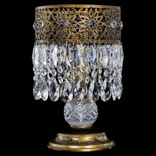 Настольная лампа Восток с пластинками под бронзу в Новокузнецке Гусь Хрустальный