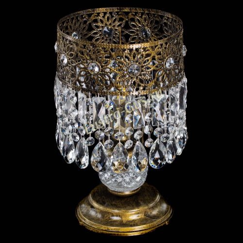 Настольная лампа Восток с пластинками под бронзу в Новокузнецке Гусь Хрустальный