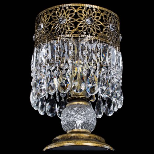 Настольная лампа Восток с пластинками под бронзу в Новокузнецке Гусь Хрустальный